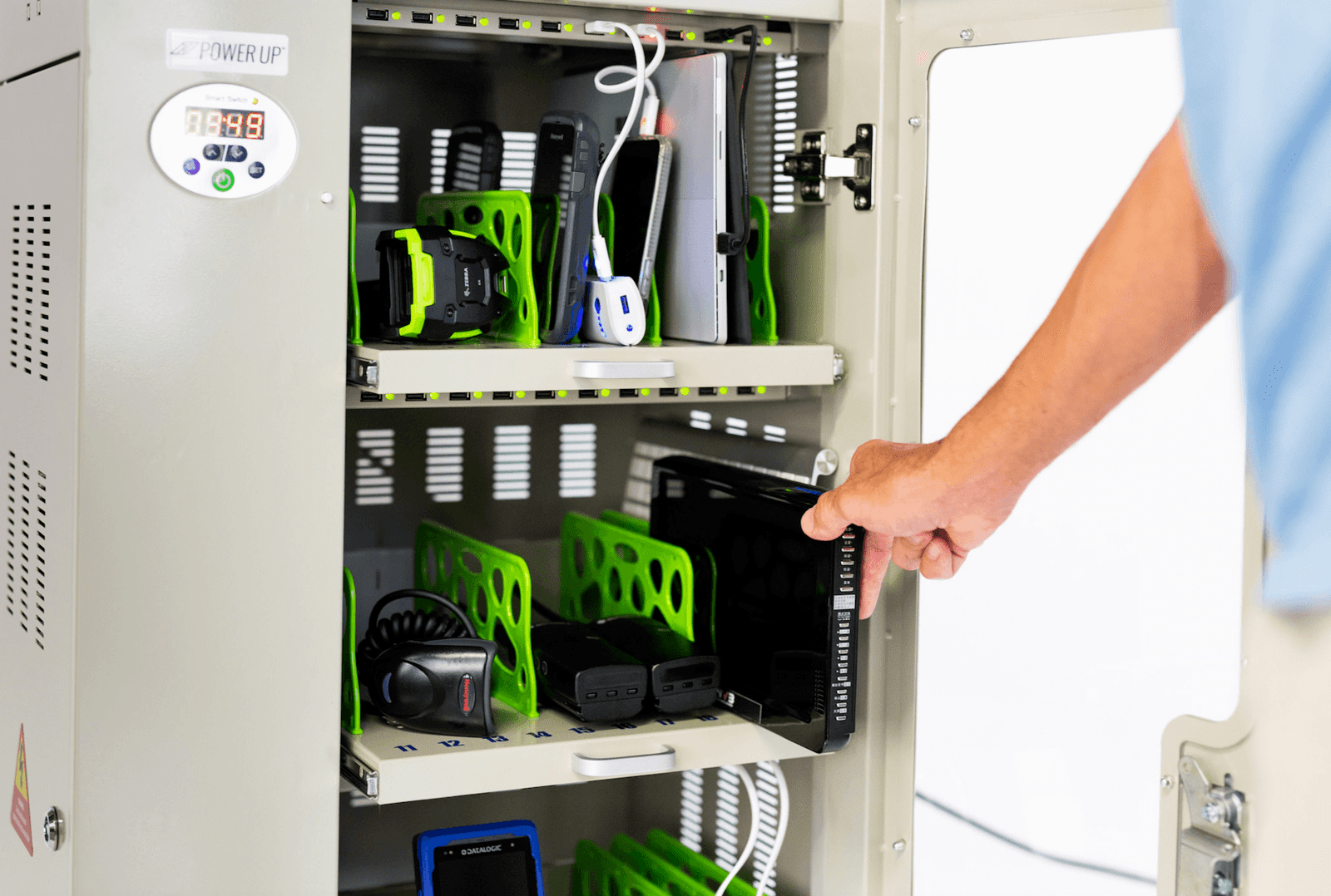 Charge, Sanitize and Track All-In-One With PowerUp and IntelliTrack®